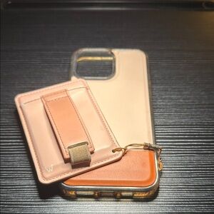 Wallis Pink and Gold Phone Case with Kickstand